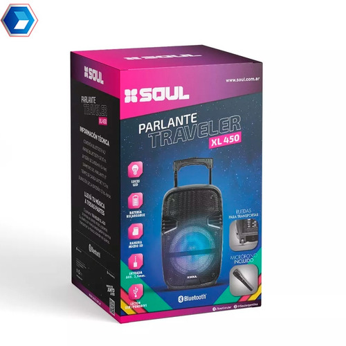 Parlante Bluetooth Portatil Microfono Mp3 Lector Mem Karaoke