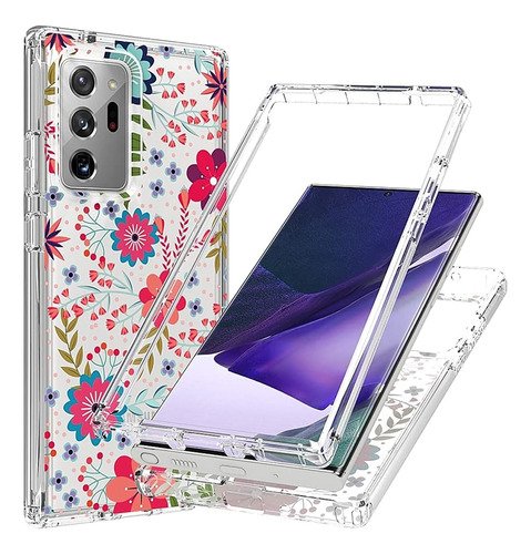 Funda Transparente Flores Para Samsung Galaxy Note 20 Ultra