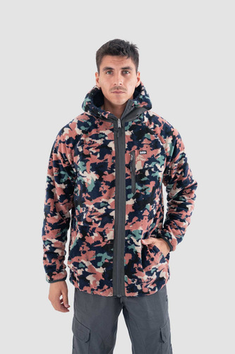 Polerón Chiporro Hombre Shaggy Grizzly Reversible Navy