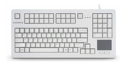 Teclado Cherry Mecánico Qwerty Usb Touchpad -blanco