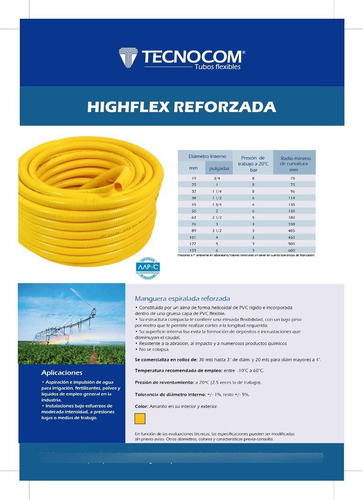Imagen 5 de 6 de Manguera Amarilla Aspirante Expelente 38mm Rollo X 30mts