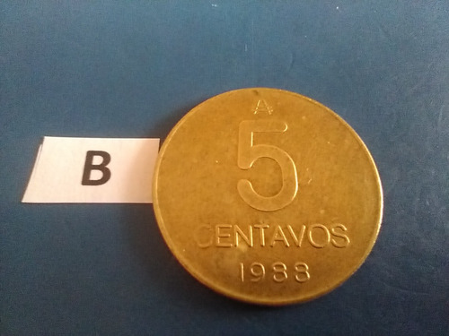 Moneda Argentina De 5 Centavos 1988 Australes 