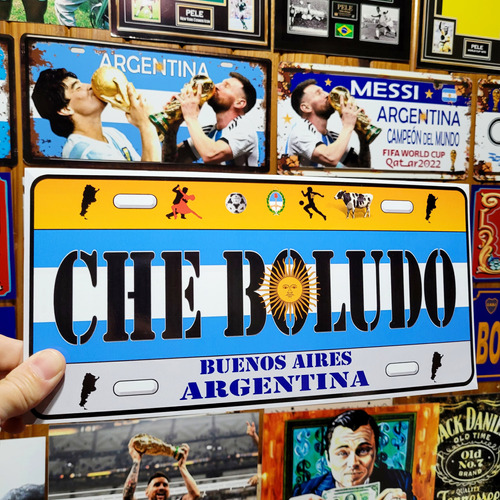 Cartel Chapa Che Boludo Buenos Aires Argentina Apto Exterior