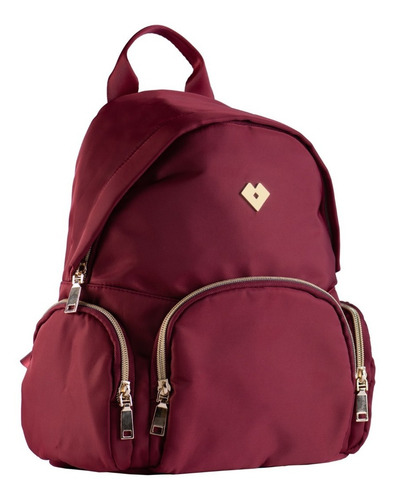 Mochilas Mujer Juveniles, Backpack Tipo Bolsa Dama Luckyly Color Vino