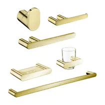 Comprar Juego Set Accesorios Baño Dorado 6 Piezas Toledo Acero.