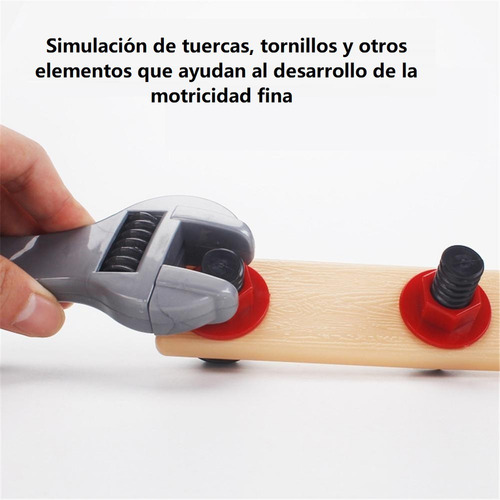 Kit Set Herramientas Didácticas Con Casco Juego Niños
