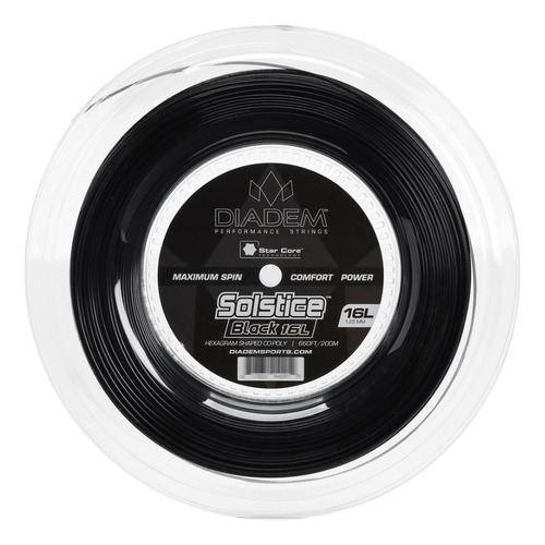 Corda Diadem Solstice Black 1,25mm Rolo 200