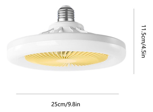 Ventilador De Techo Tianlai Lv Con Luz Led 22w 3 Modos 26 Cm 26 Cm Blanco Blanco Plástico 3
