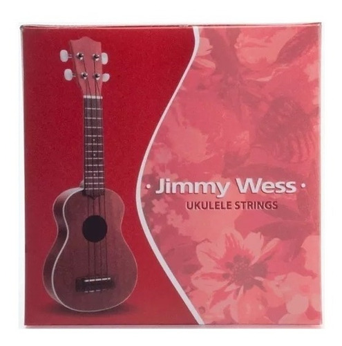 Cuerdas Para Ukulele Jimmy Wess Jwuk-450 Color Rojo Tamaño Fino