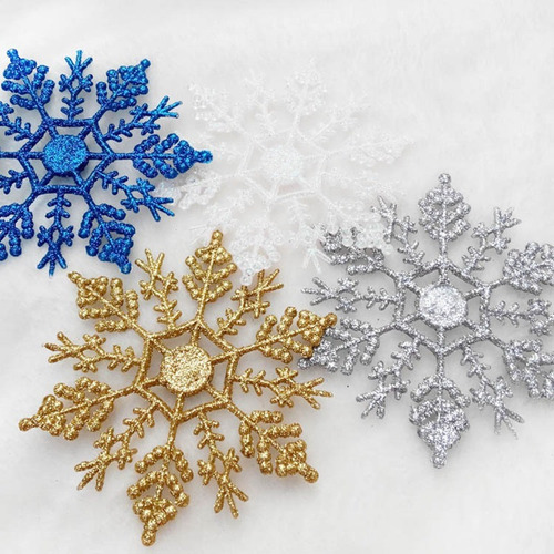 Árbol De Navidad Decoración Copos De Nieve 48pcs