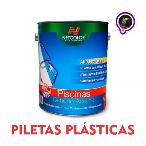 Pintura Premium Pileta Piscinas Plastica Fibra 4l