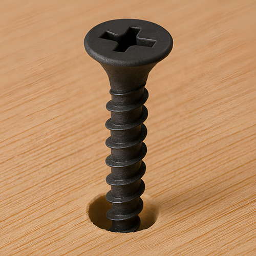 Tornillo P/ Madera Drywall 6x1 (100 Unid) Punta Aguja Negro