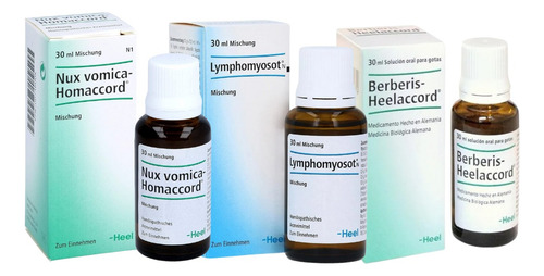 Kit Detox Heel 30ml Lymphomyosot Berberis Nux Vomica Sabor Sem Sabor