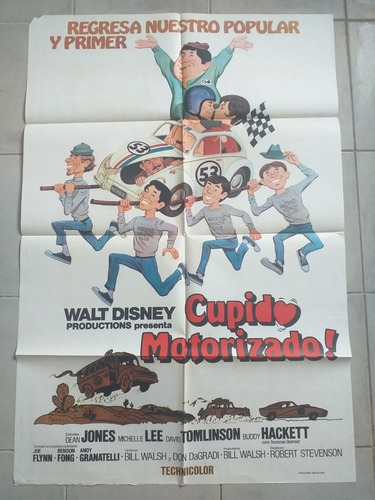 Poster Afiche Cine Disney - Cupido Motorizado *