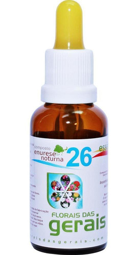 Composto Floral Enurese Noturna Nº26 Florais Das Gerais 30ml