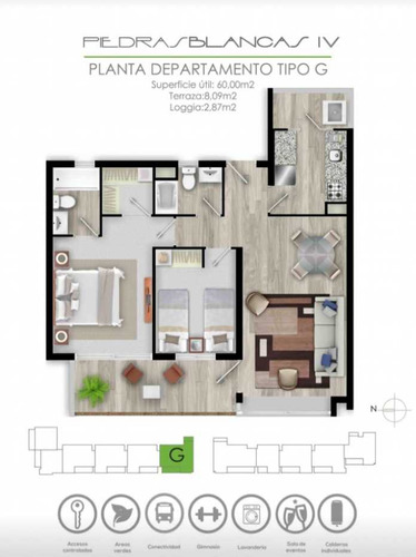 Terraza Grande Cerrada Amplio Living Vista (84761)