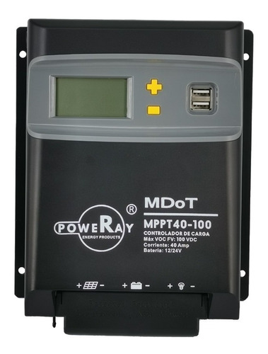 Controlador Mppt 40 Amp 100 Voc  12-24v