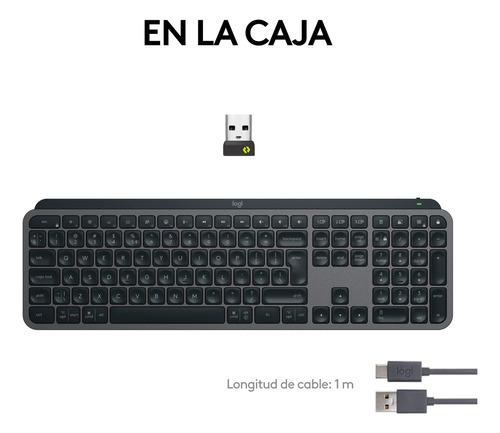 Teclado Logitech Mx Keys S Inalámbrico Rf Bluetooth Grafito