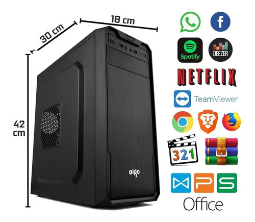 Imagem 6 de 7 de Computador Completo Intel 4gb Ssd 120gb Nfe + Garantia