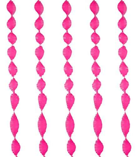 Guirnalda De Papel Decorativa Color Rosa De Papel Para Deco
