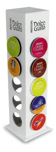 Suporte Porta Capsulas Dolce Gusto Nescafe Torre Café Mdf Cor Branco