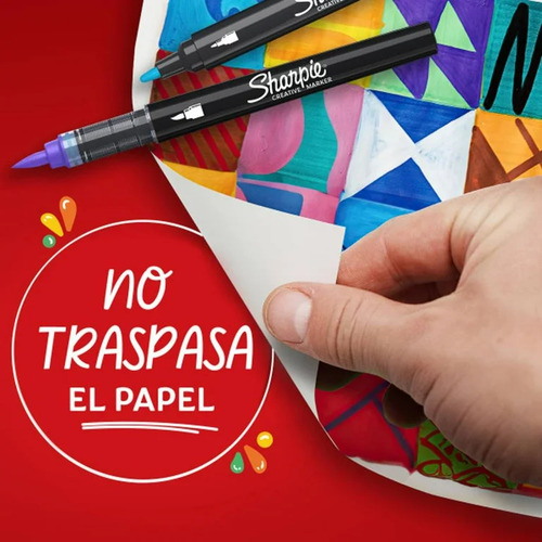 Marcadores Acrílicos Sharpie: 5 Punta Pincel + 5 Punta Bala