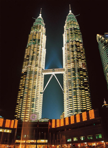 Rompecabezas Twin Towers, Malaysia Brilla En La Obscuridad 5