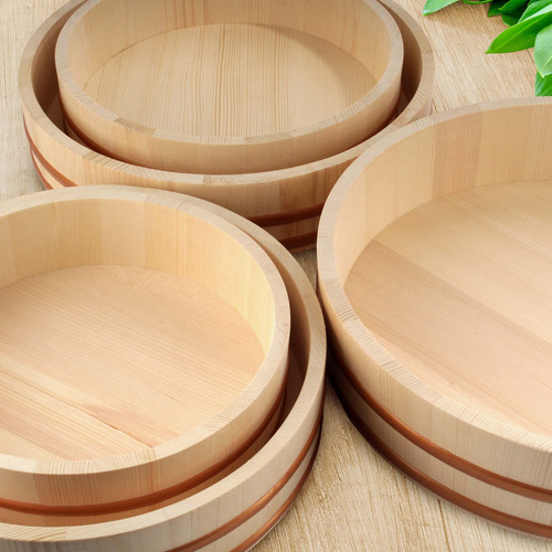 Set Para Hacer Sushi Hangiri Oke De Bambú Con Kit De 19 Acce