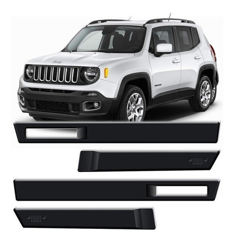 Friso Lateral Jeep Renegade 2015 Até 2020 Preto 