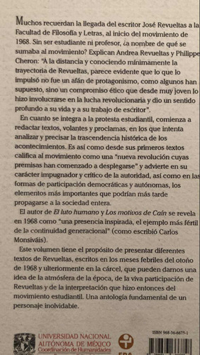 José Revueltas Y El 68: Andrea Revueltas Y Philippe Cheron (Usado)