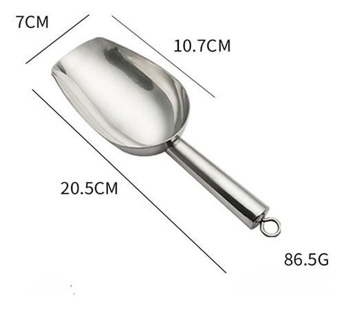 Pala Para Comida, Pala Para Hielo De Acero Inoxidable