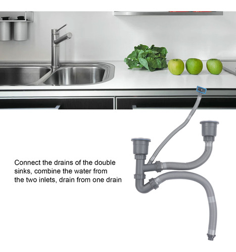 Kit De Desagüe De Doble Manguera Para Fregadero De Cocina, D