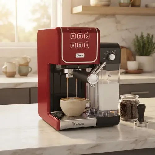 Cafeteira Espresso Primalatte Bvstem6801r Touch Red Oster Cor Preto/Vermelho