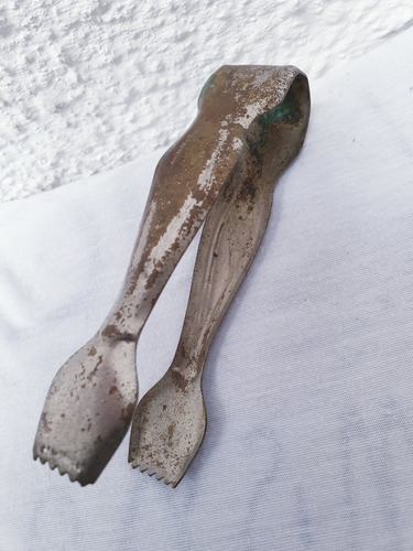 Pinza Hielo Bronce Antigua 14 Cm.