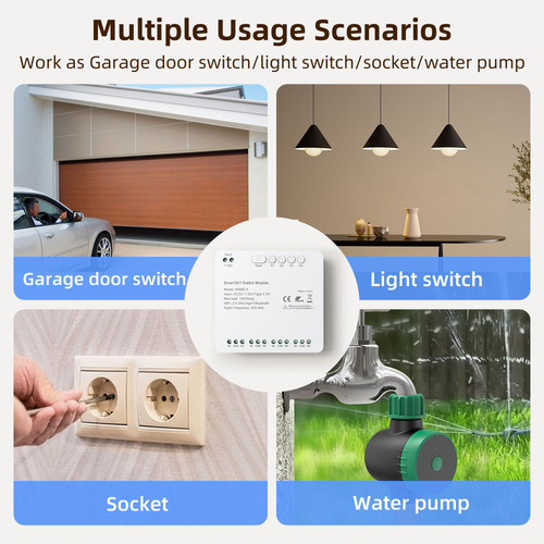 Interruptor Remoto De Relé Wifi Con Módulo Tuya Alexa Compat