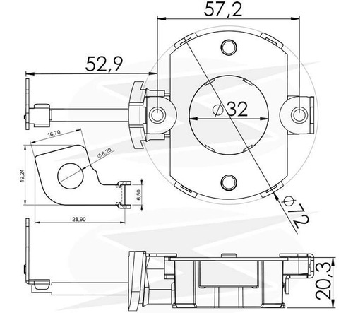 Suporte Porta Escova Ford Escort A109-12v