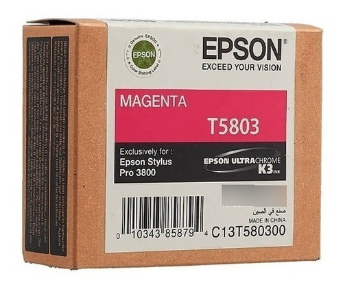 Epson Cartucho De Tinta T580300 Magenta P/stylus Pro 3800