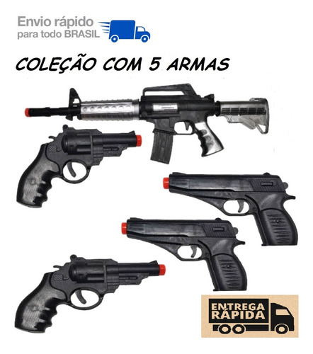 Coleção De Armas De Brinquedo Lança Dardos Arminhas Guerra