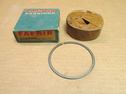 Fafnir 5209wg Angular Contact Bearing W/ Snap Ring 45x85 Ttb