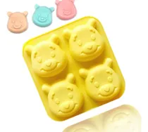Comprar Molde Silicona Para Velas, Jabones, Repostería Oso 4 Cavidad