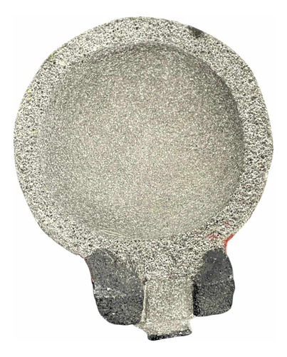 Molcajete De Piedra Volcánica Forma De Cochinito Artesanal Gris