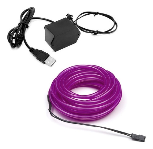 Morado Luz Led Neon Glow Wire  Electroluminiscente Alambre