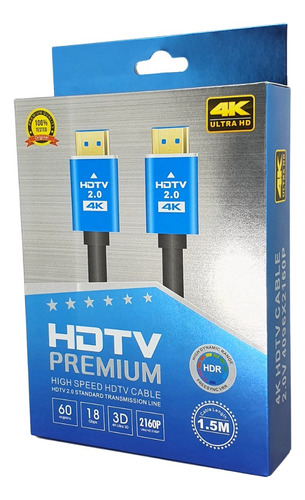 Cable Premium Hdmi Uhd 4k 8k 60hz Version 2.0 3mts Tv Box