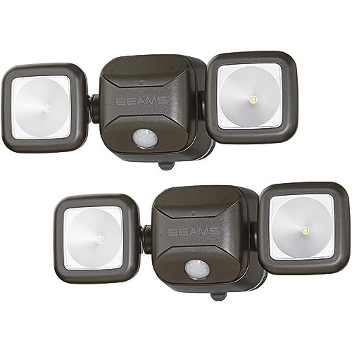 Mb3000 Foco De Seguridad De Cabeza Doble Led Detección...