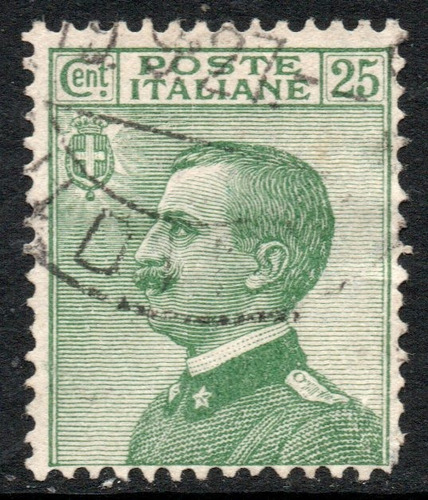 Italia Sello Usado Rey Victor Emmanuel 3° X 25 C. Año 1925 
