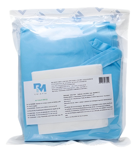 Kit Cirúrgico Odonto Estéril 40g Azul Tnt C/10 Anvisa Rm 02