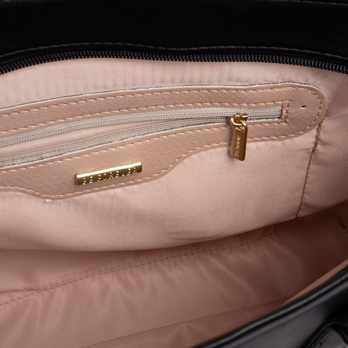 Bolsa Feminina Be Forever Transversal Com Logo E Textura Cor Preto