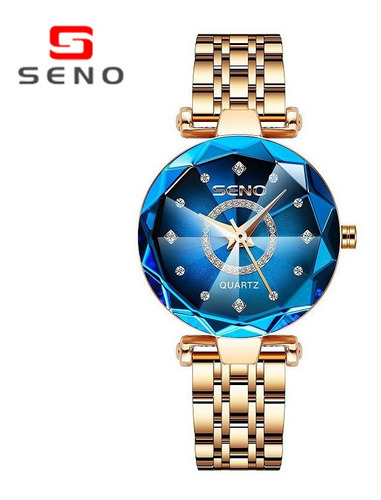 Relojes Elegantes De Cuarzo Con Diamantes Seno S042