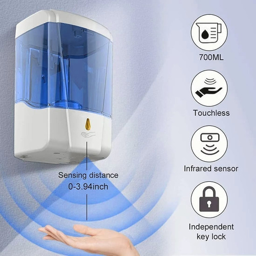 Imagen 4 de 9 de Dispensador Jabon Gel Antibacterial Automatico Despachador
