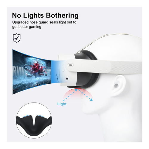 Almofada De Tampa Do Rosto De Silicone Vr Para Acessórios De